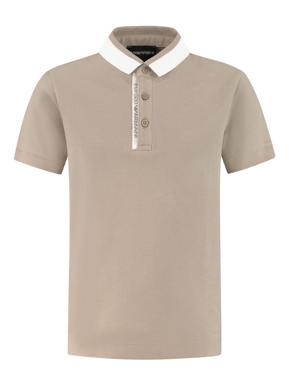 Emporio Armani Kids logo门襟polo衫 - 中性色