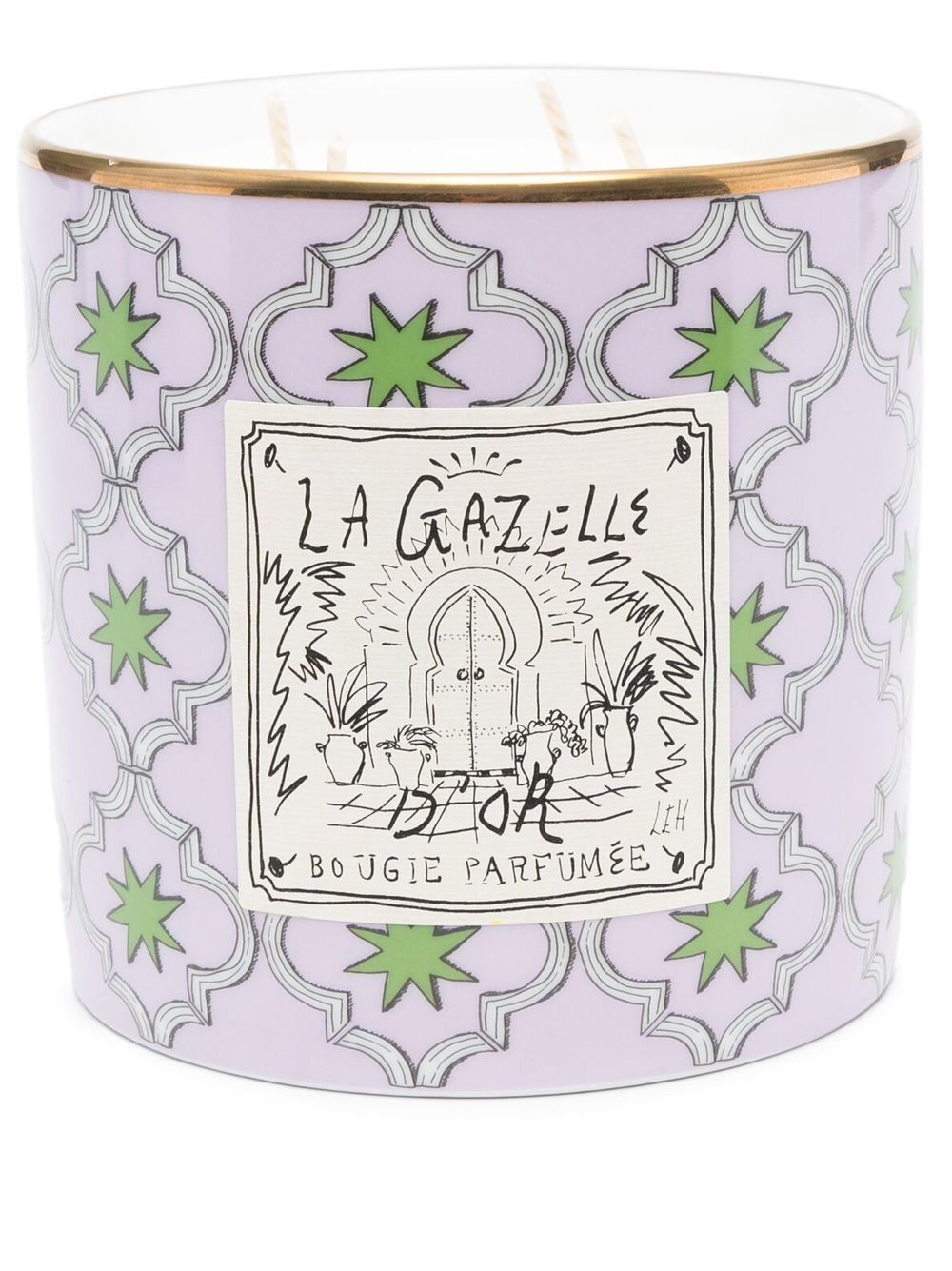 GINORI 1735 La Gazelle 蜡烛（1379克） - 紫色