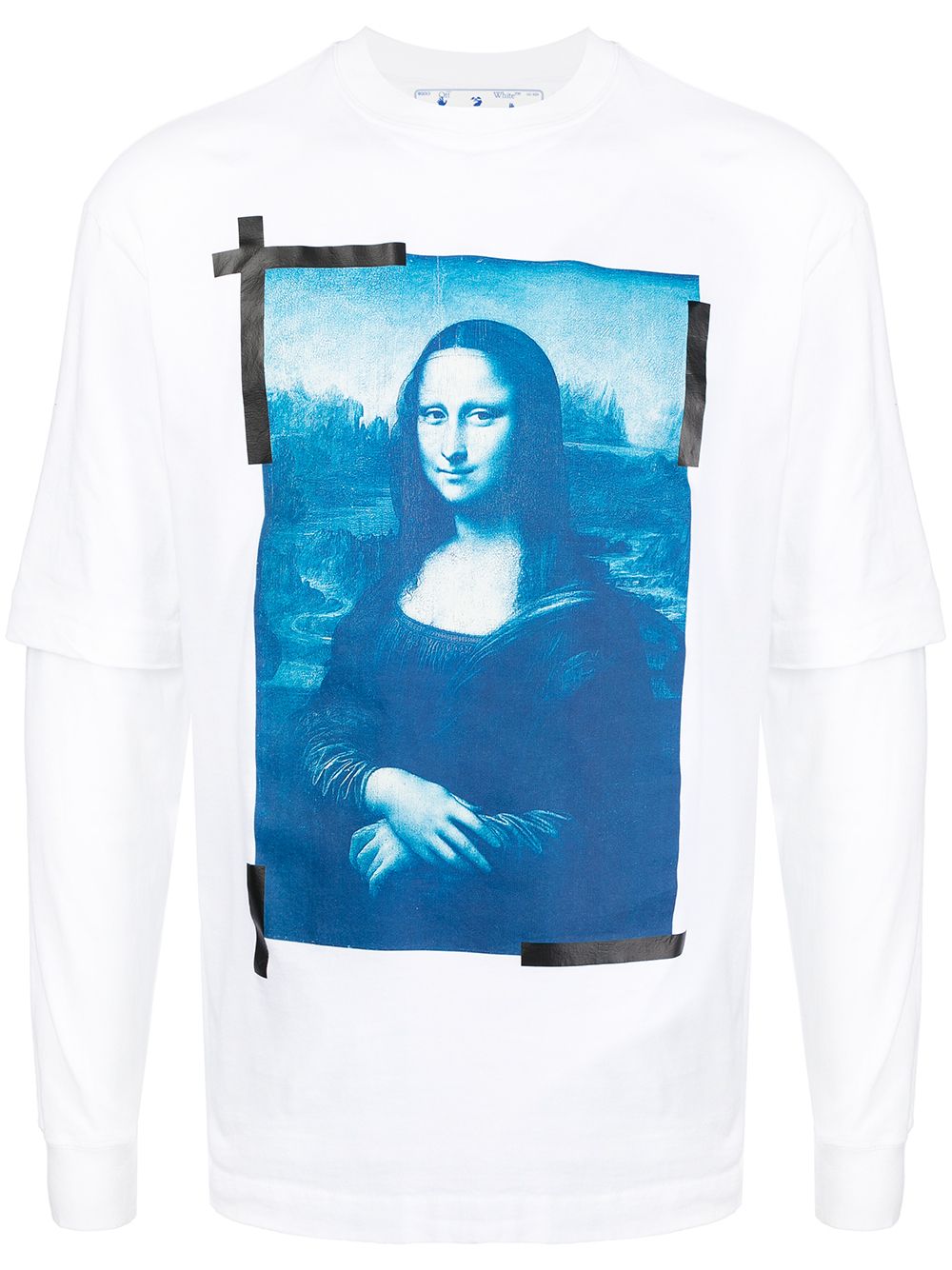 Off-White Monalisa 印花长袖棉质T恤 - 白色