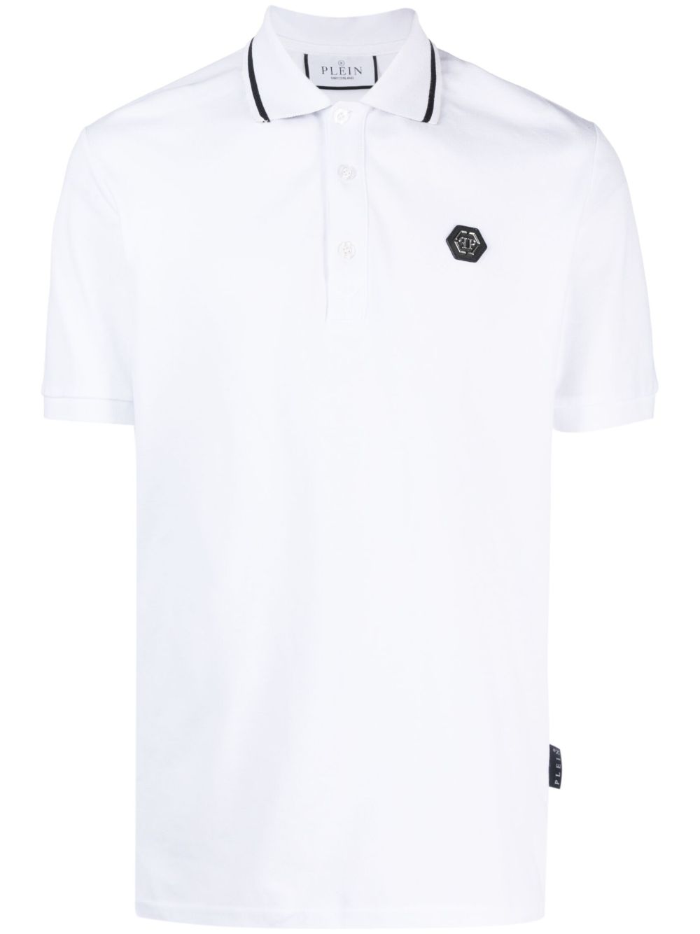 Philipp Plein SS Paisley Strass polo衫 - 白色
