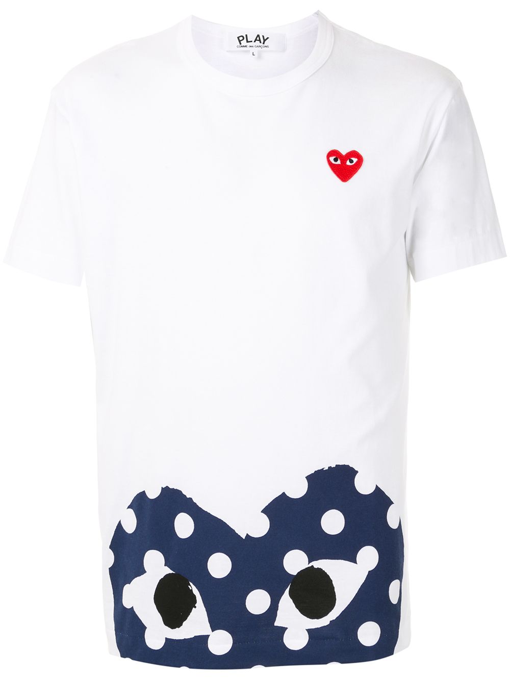 Comme Des Garçons Play logo印花T恤 - 白色