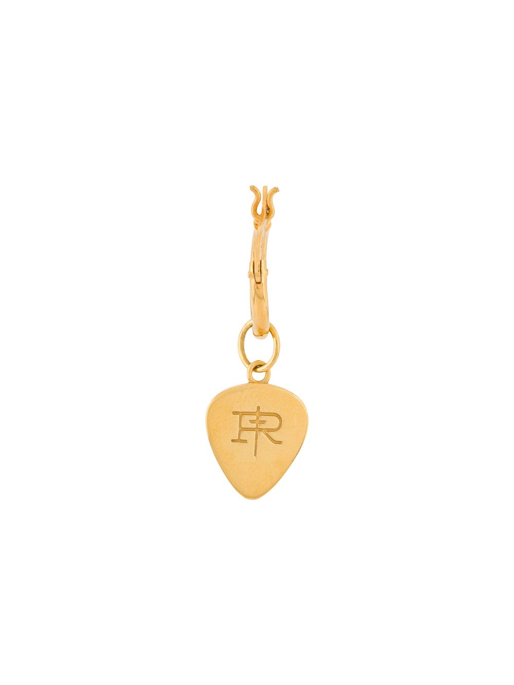 True Rocks plectrum圈形耳环 - 金色
