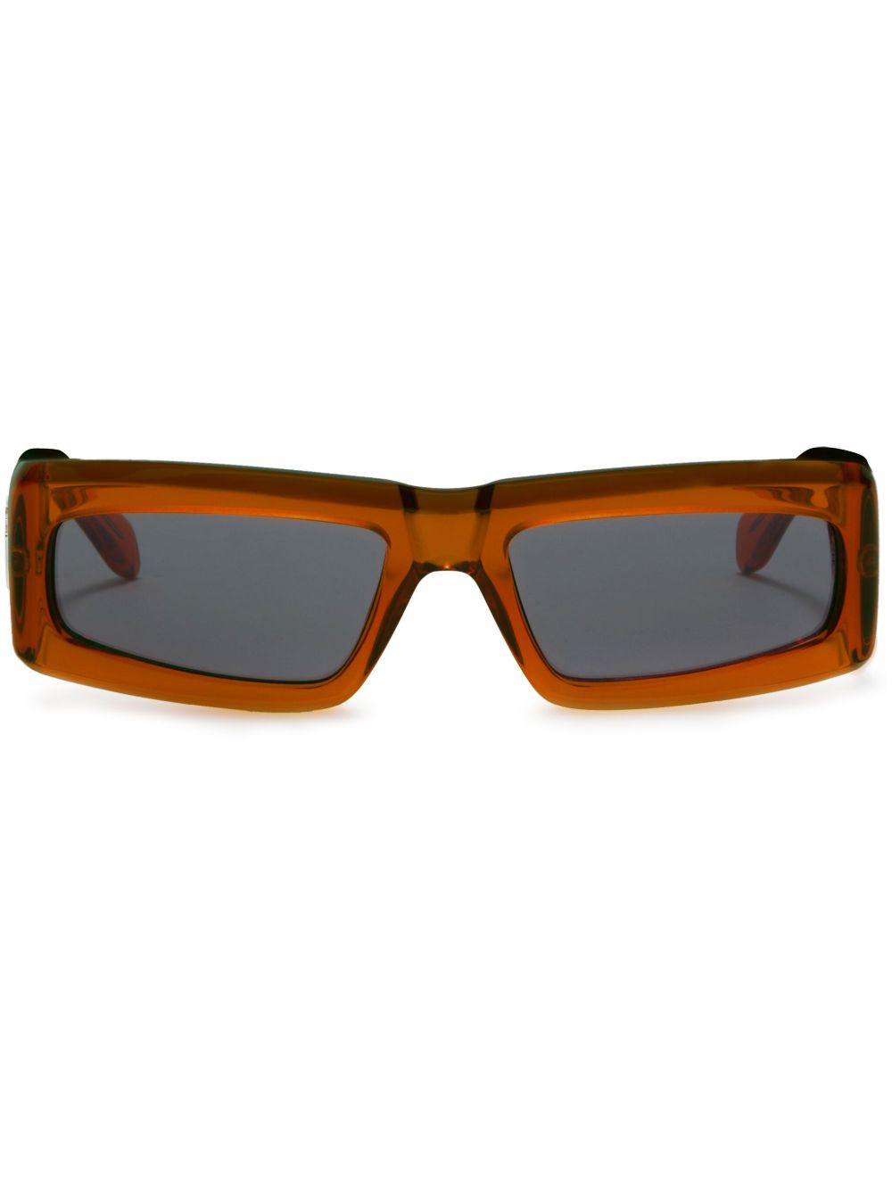 Palm Angels Eyewear Yreka 长方形框太阳眼镜 - 橘色