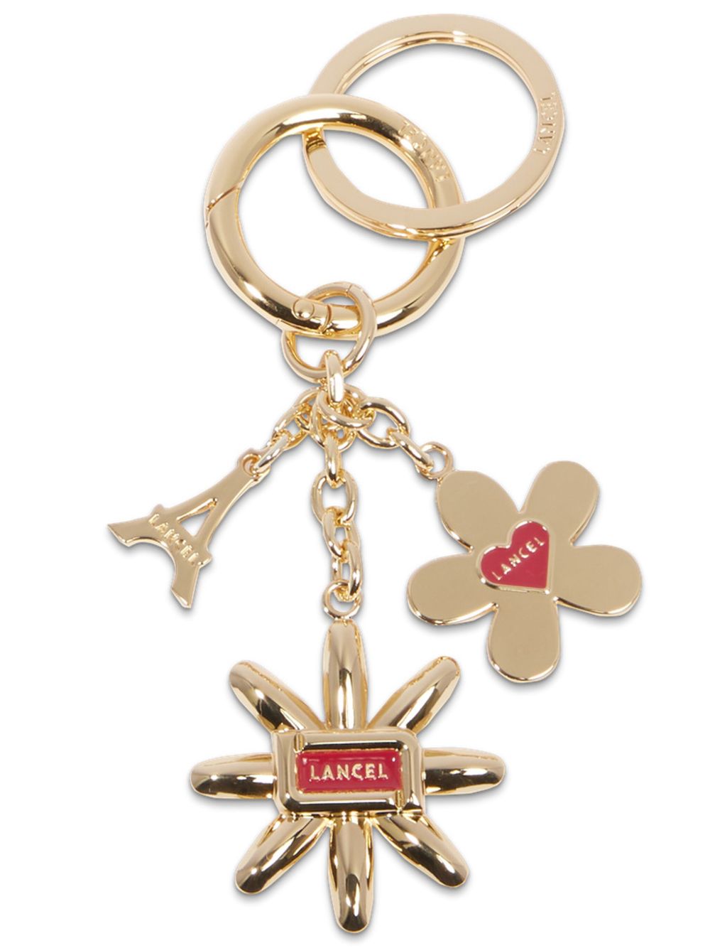 Lancel Champ de Mars logo雕刻钥匙扣 - 金色