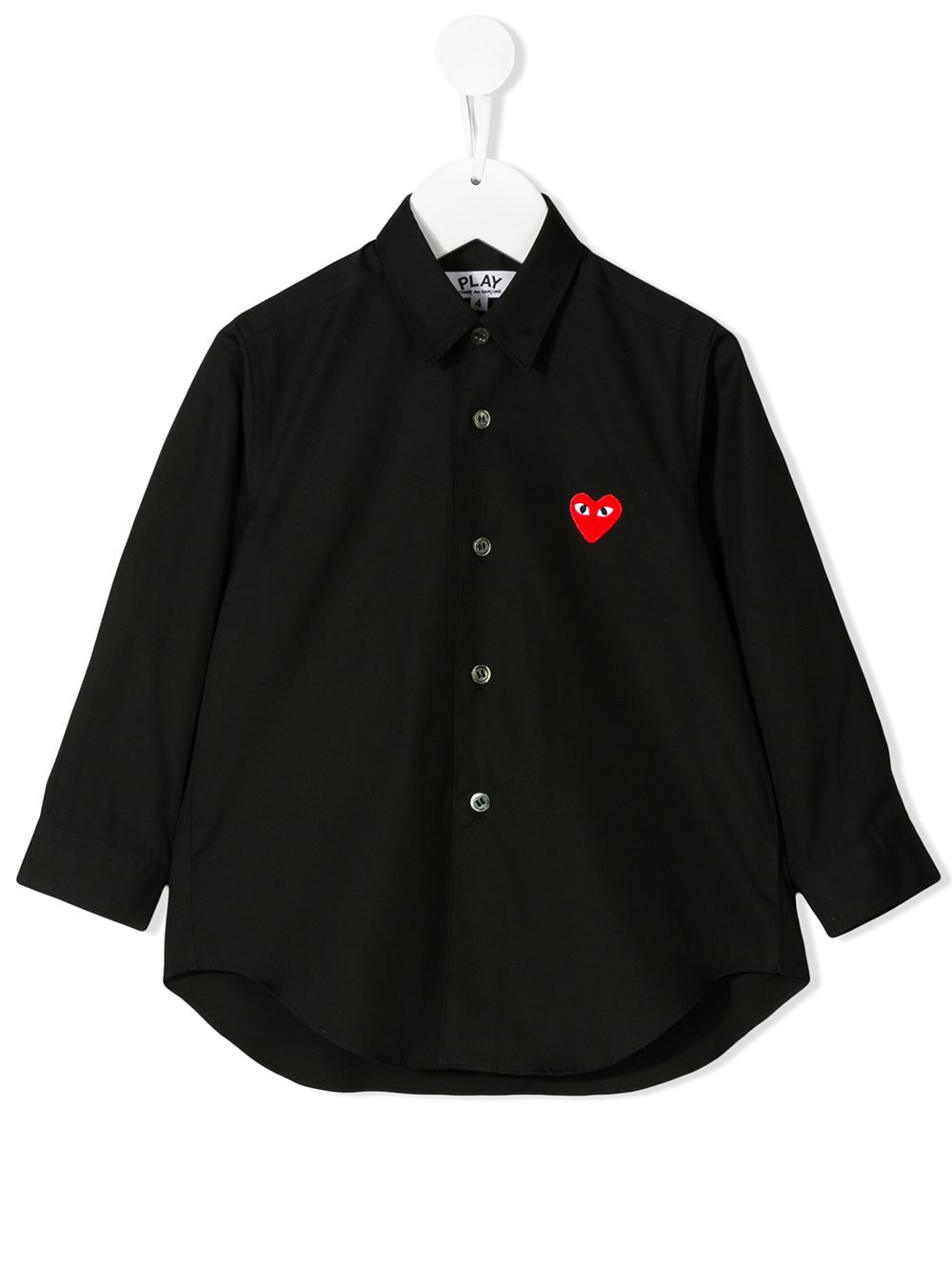 Comme Des Garçons Play Kids logo贴花衬衫 - 黑色