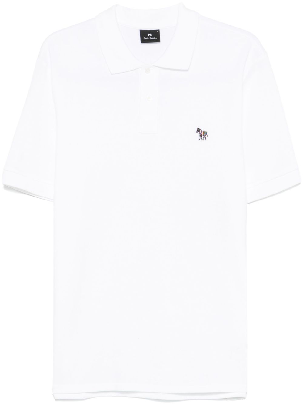 PS Paul Smith Zebra 贴花polo衫 - 白色