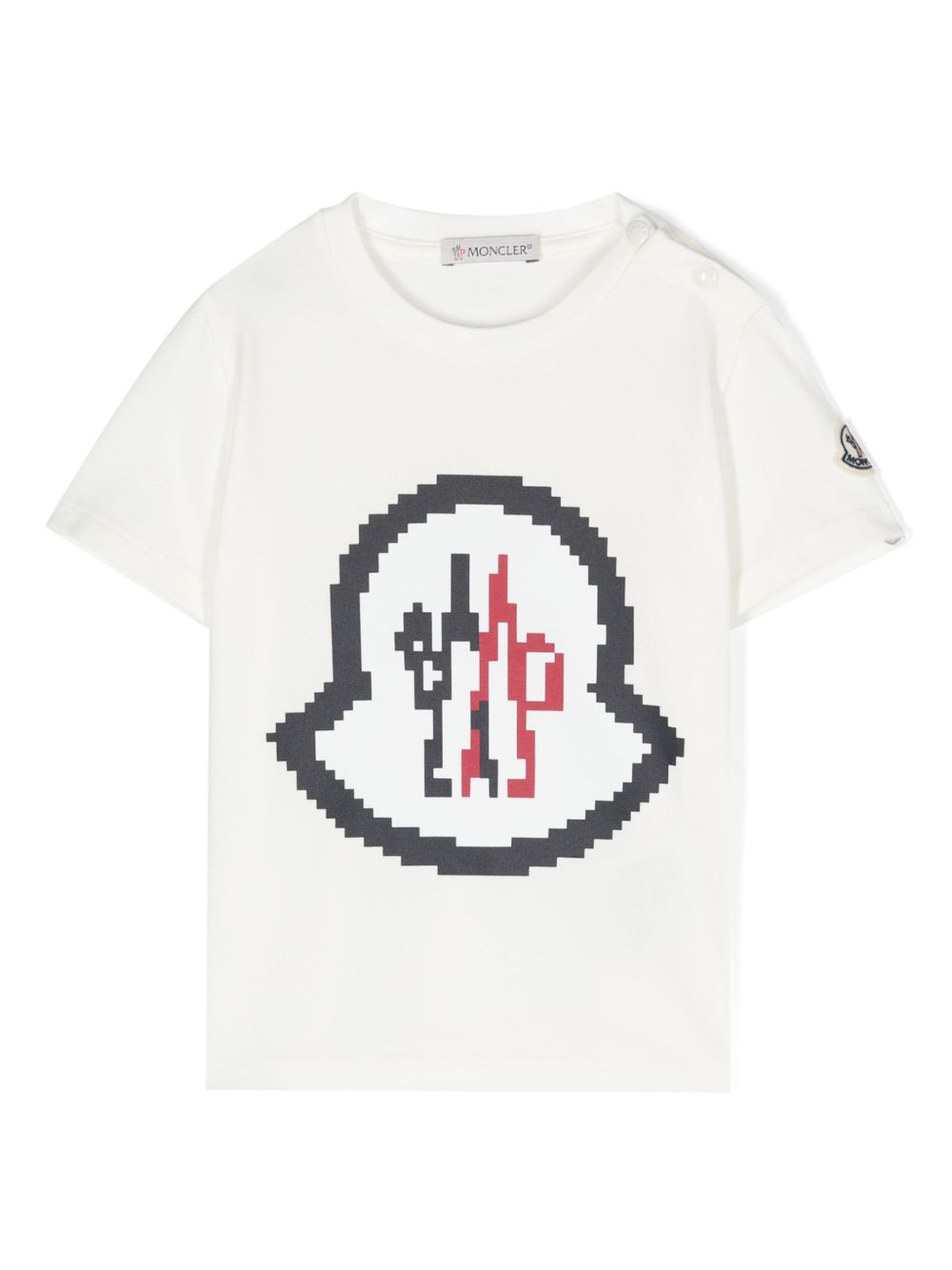 Moncler Enfant logo印花棉T恤 - 白色