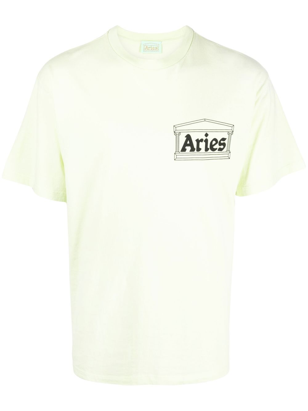 Aries 胸处logo印花细节T恤 - 绿色