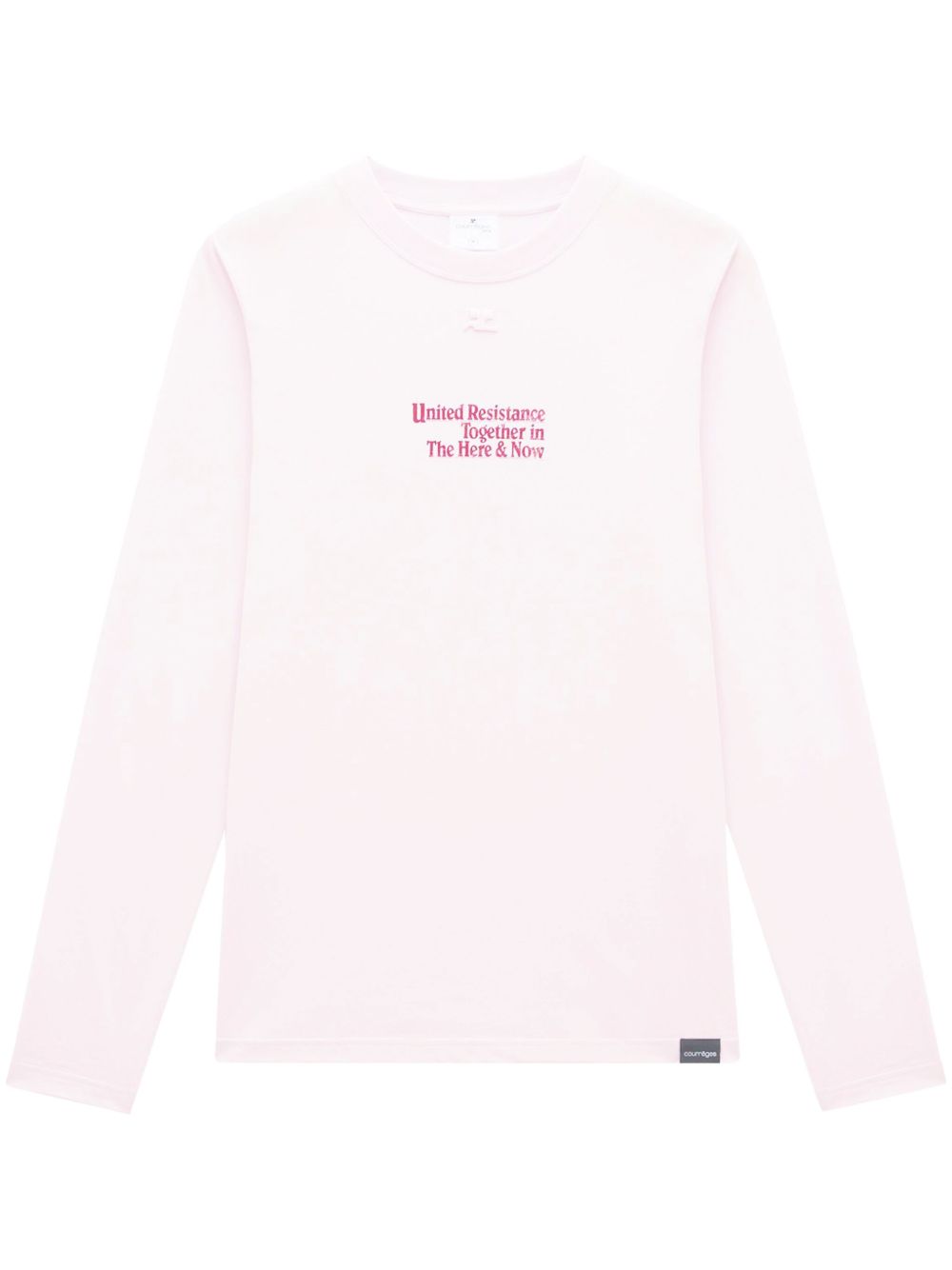 Courrèges logo贴花卫衣 - 粉色