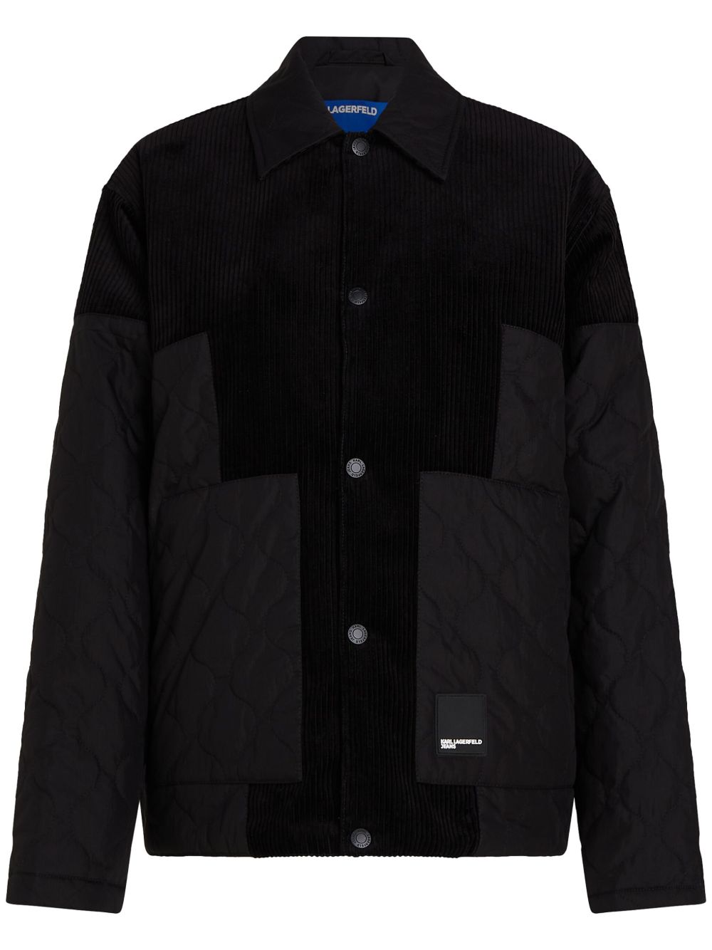 Karl Lagerfeld Jeans logo贴花夹克 - 黑色