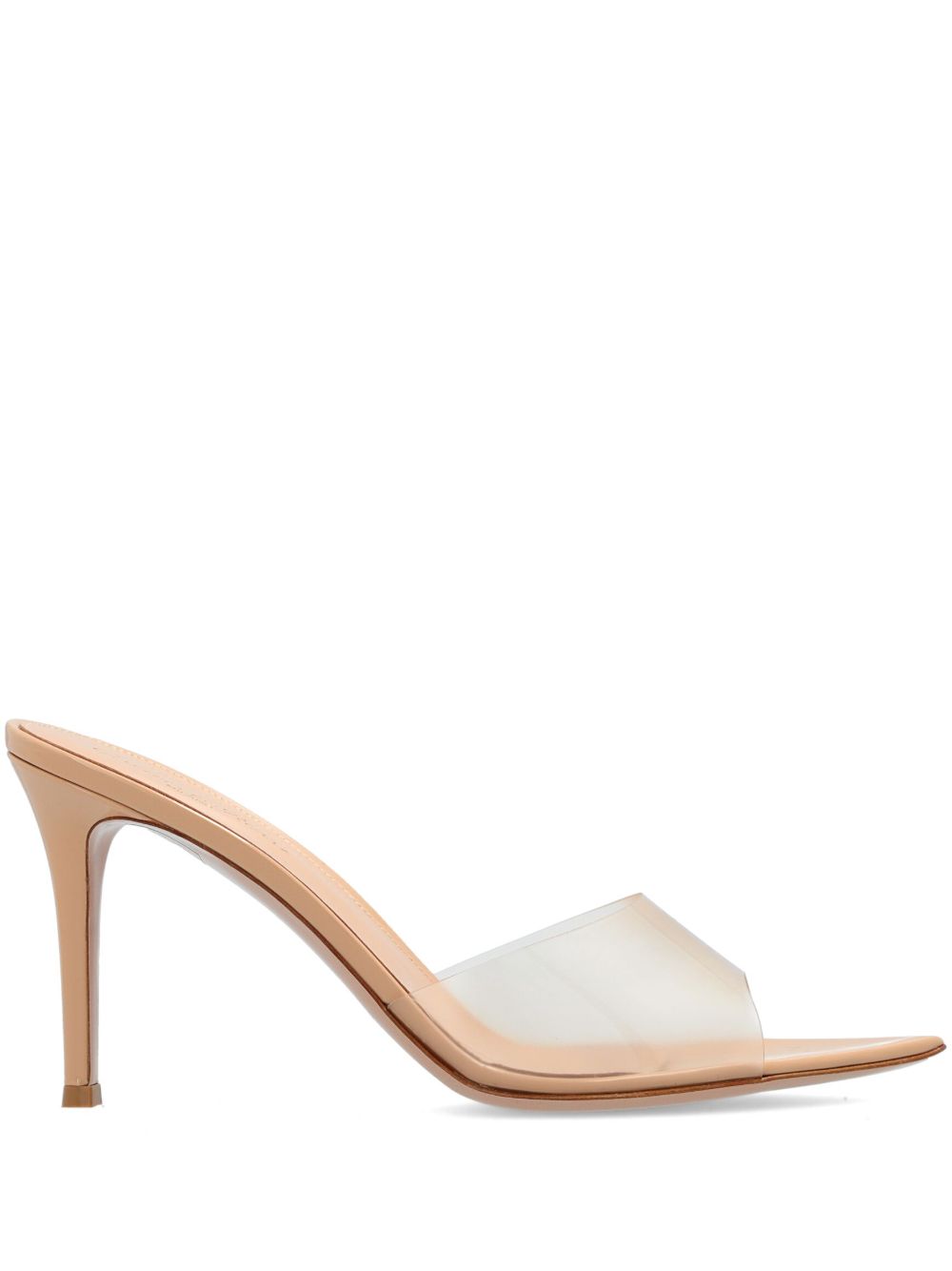 Gianvito Rossi Ellie 透明鞋带高跟穆勒鞋 - 中性色