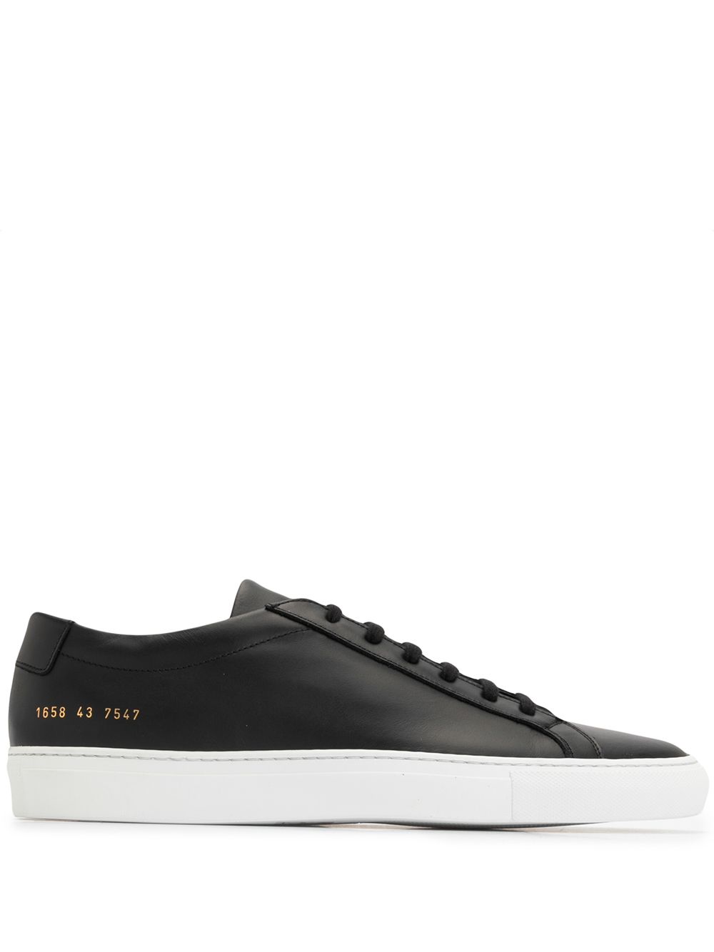 Common Projects 低帮皮质板鞋 - 黑色