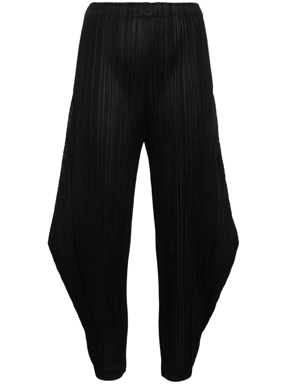 Pleats Please Issey Miyake tapered pleated trousers - 黑色