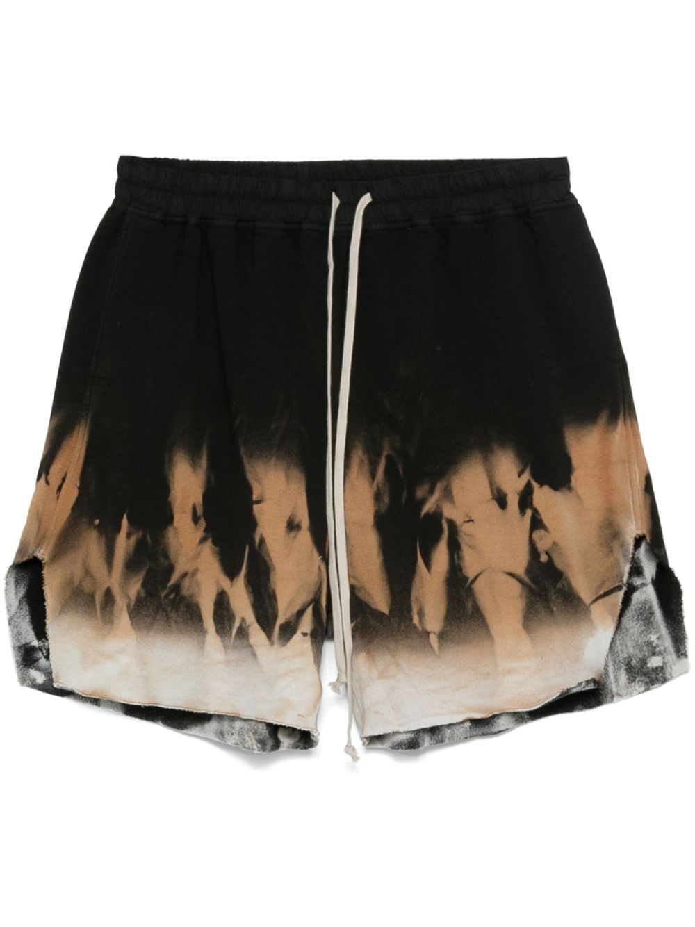 Rick Owens DRKSHDW 扎染短裤 - 黑色