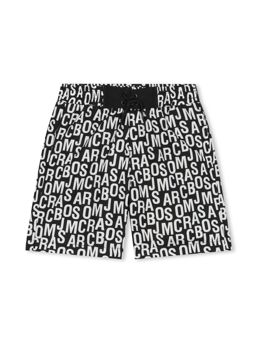 Marc Jacobs Kids logo印花泳裤 - 黑色