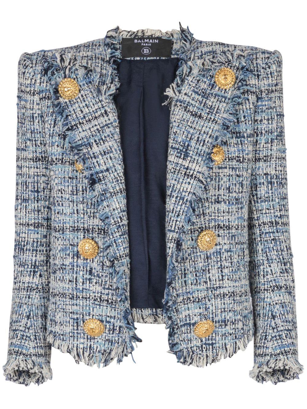 Balmain Edge-To-Edge 夹克 - 蓝色