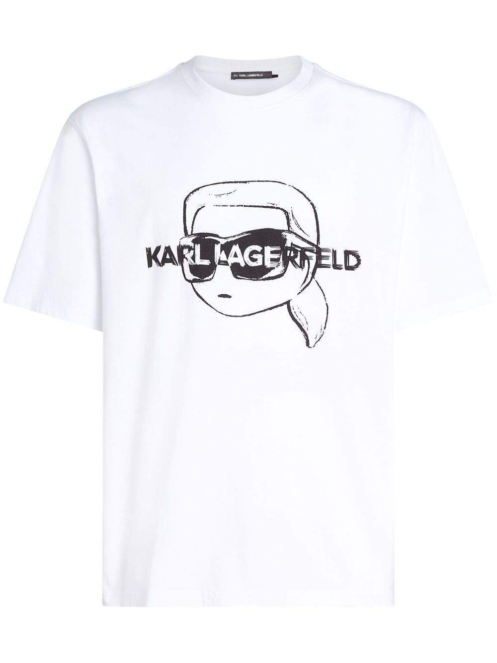 Karl Lagerfeld Ikon 贴花T恤 - 白色