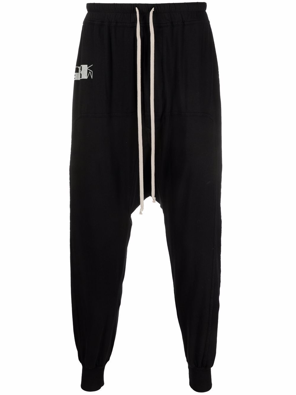Rick Owens DRKSHDW logo印花垮裤 - 黑色