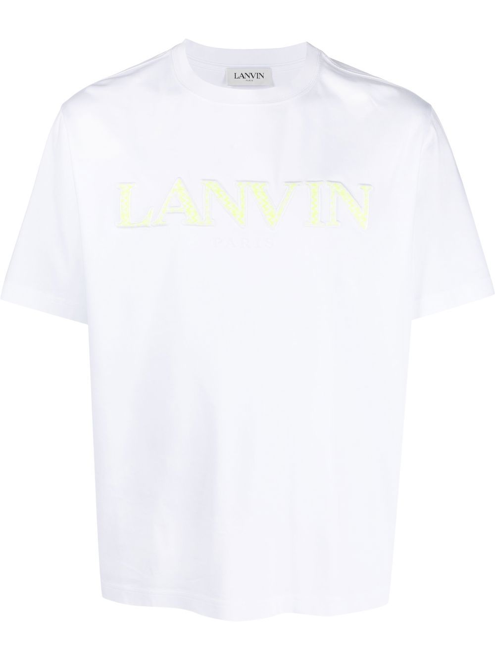 Lanvin 凸纹logo棉T恤 - 白色