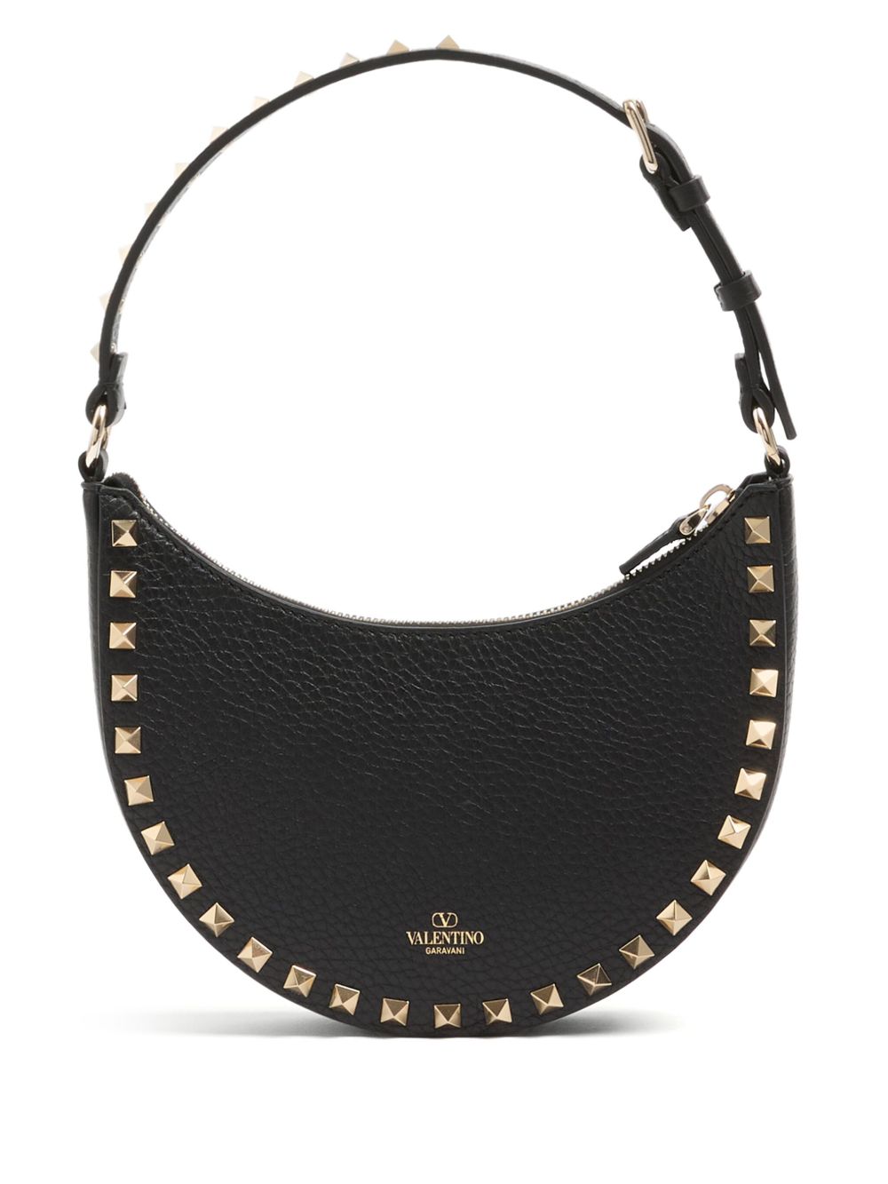 Valentino Garavani Rockstud Hobo 迷你包 - 黑色