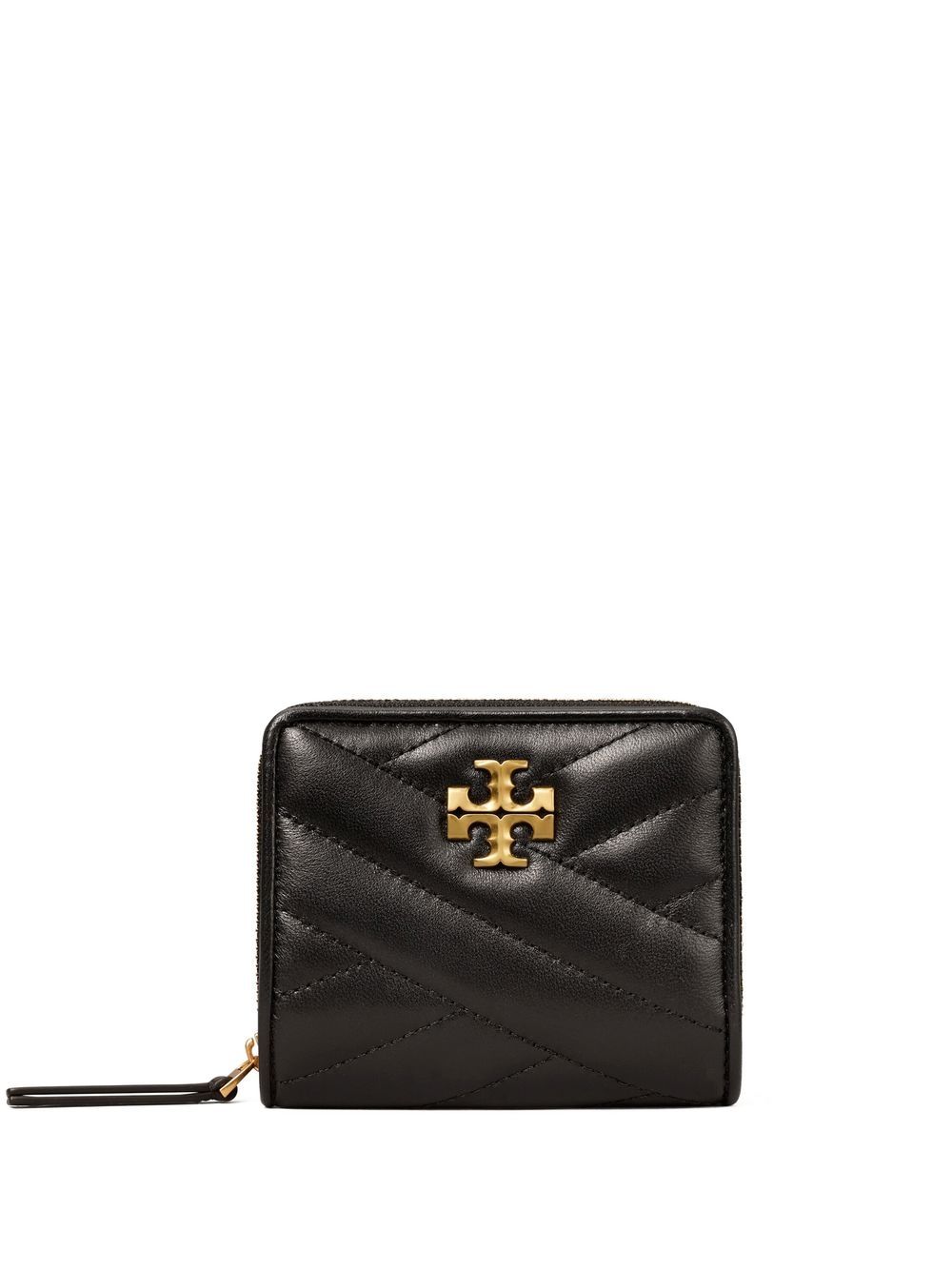 Tory Burch Kira Chevron 对折卡夹 - 黑色