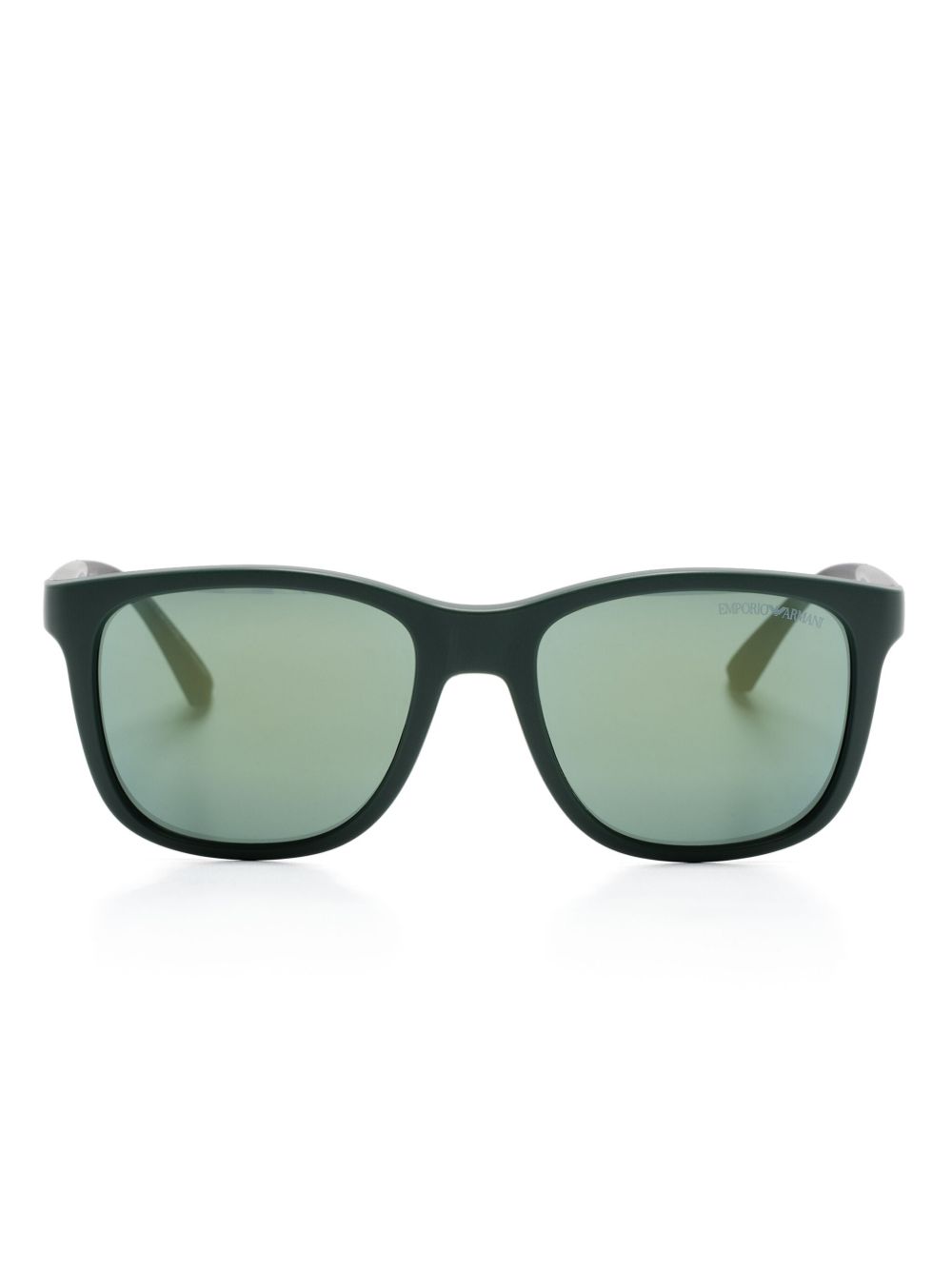 Emporio Armani 有色镜片方框太阳眼镜 - 绿色