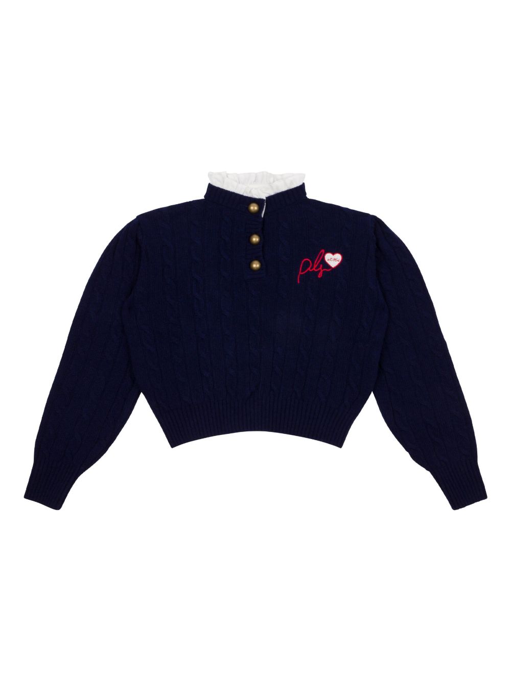 Philosophy Di Lorenzo Serafini Kids logo刺绣毛衣 - 蓝色