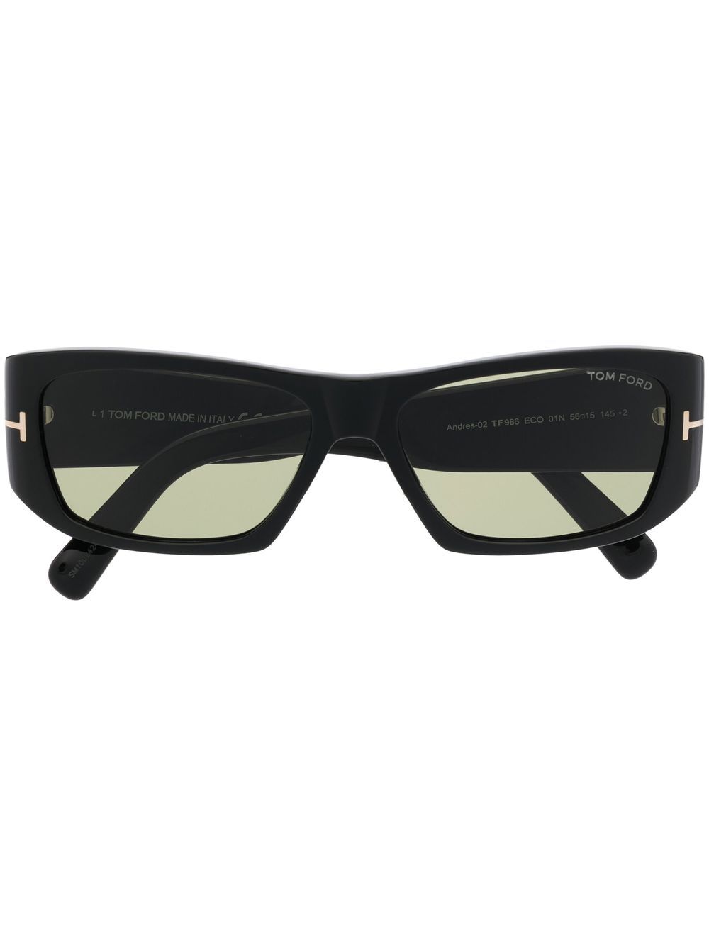 TOM FORD Eyewear 汤姆福特眼镜系列 有色镜片长方形框太阳眼镜 - 黑色