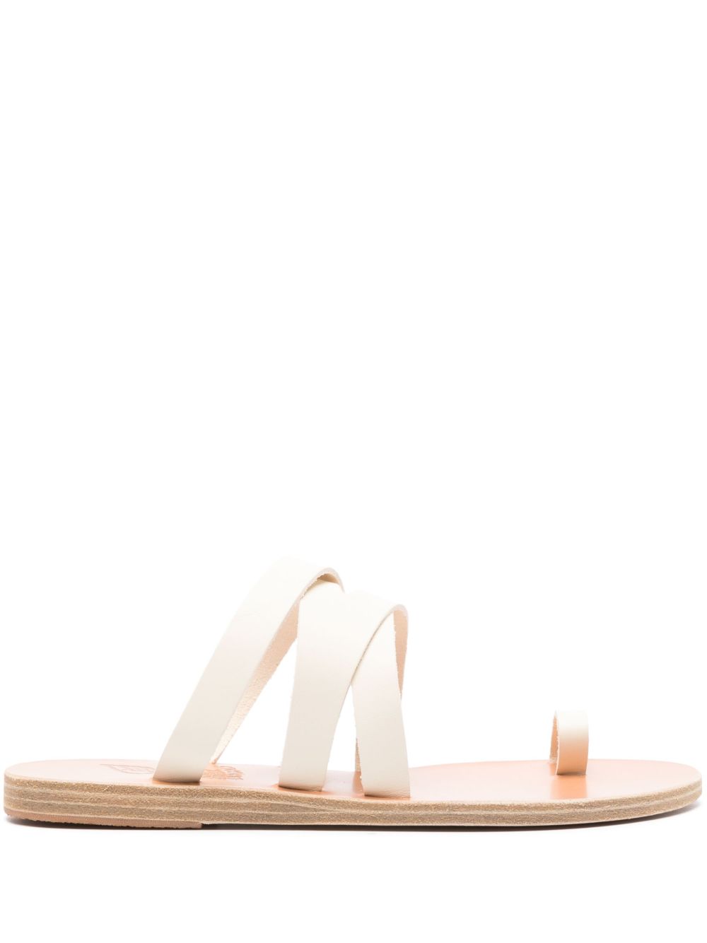 Ancient Greek Sandals Gordia 皮质凉鞋 - 白色