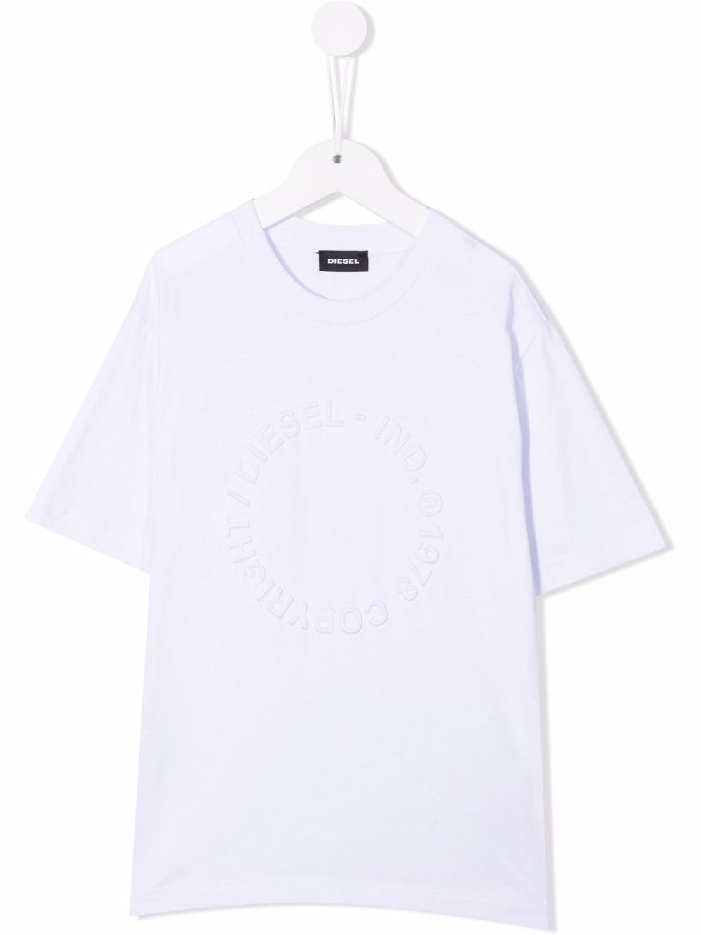 Diesel Kids logo压纹T恤 - 白色