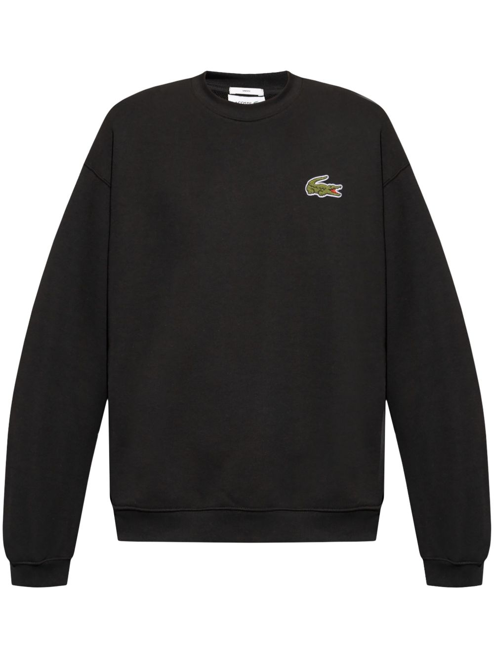 Lacoste 徽章抓绒卫衣 - 黑色