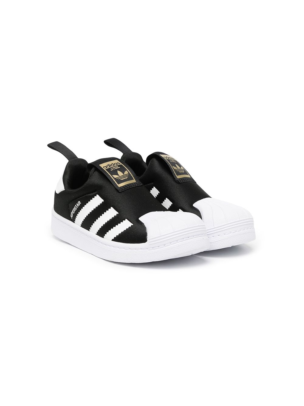adidas Kids Superstar 360 低帮板鞋 - 黑色