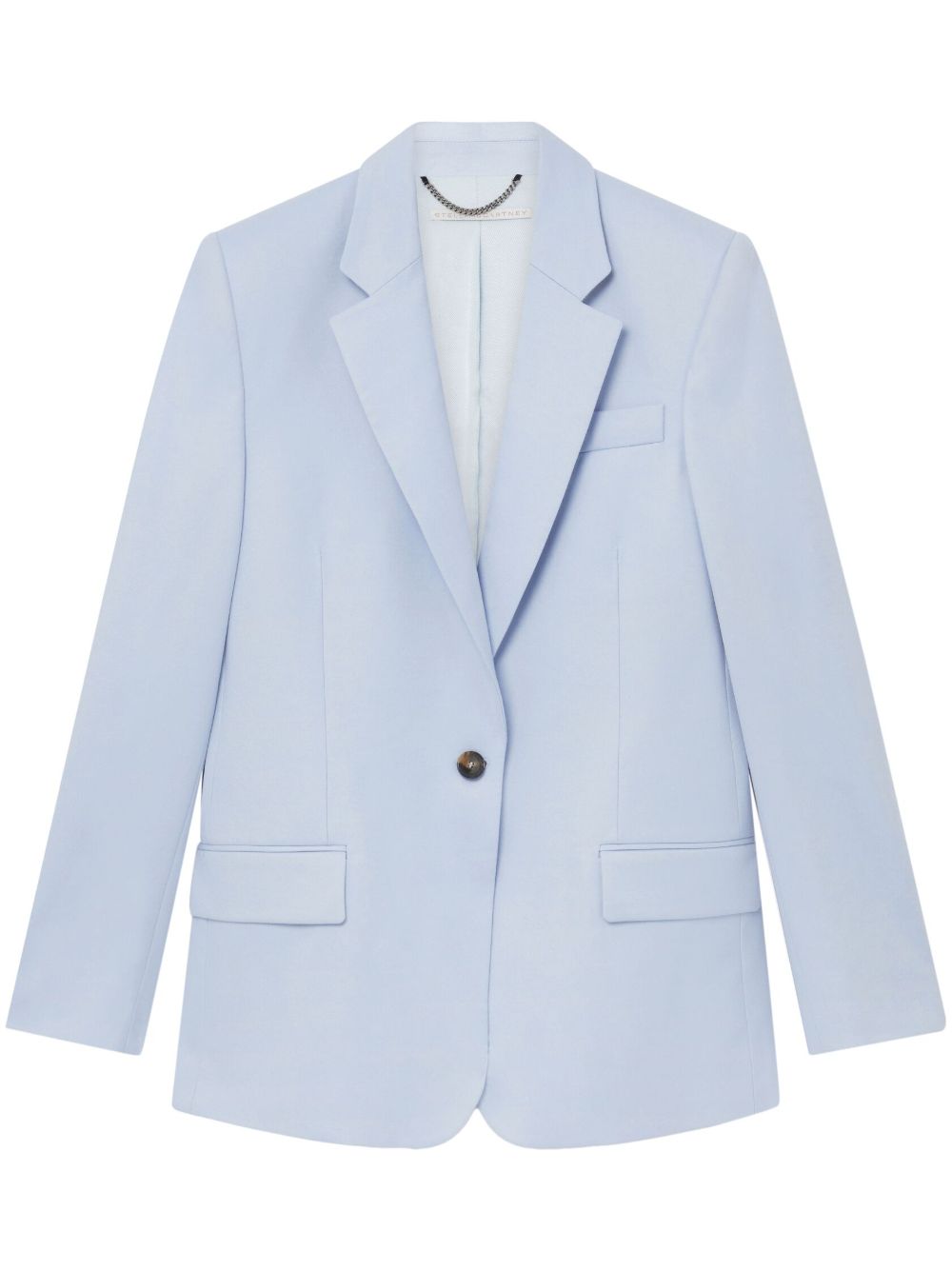 Stella McCartney 法兰绒单排扣西装夹克 - 蓝色