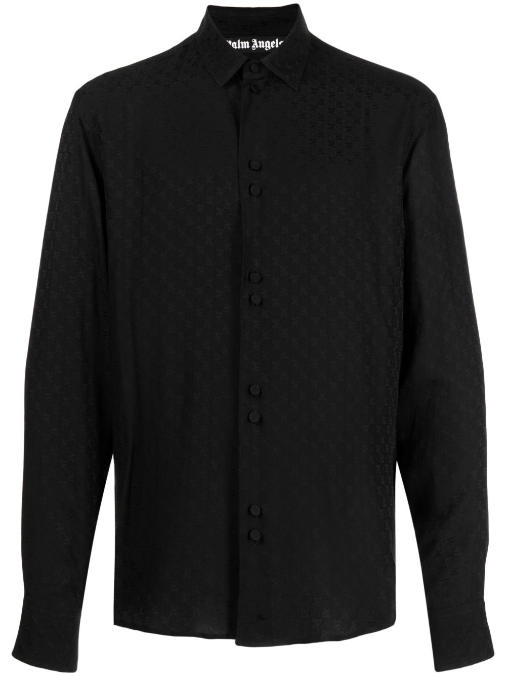 Palm Angels 大面积经典logo衬衫 - 黑色