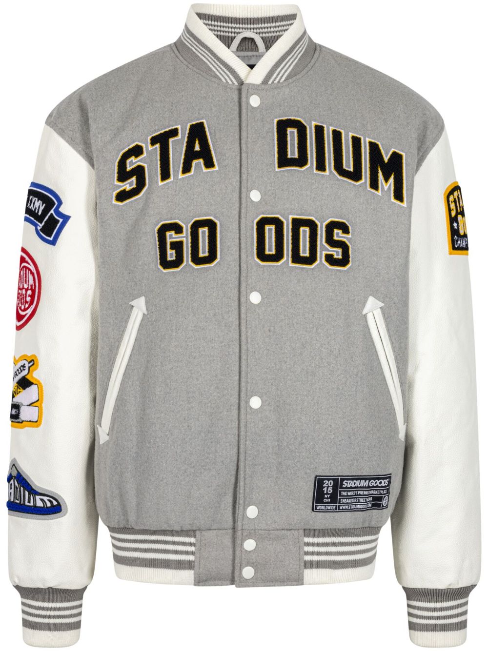 STADIUM GOODS® Champions League 羊毛棒球夹克 - 灰色