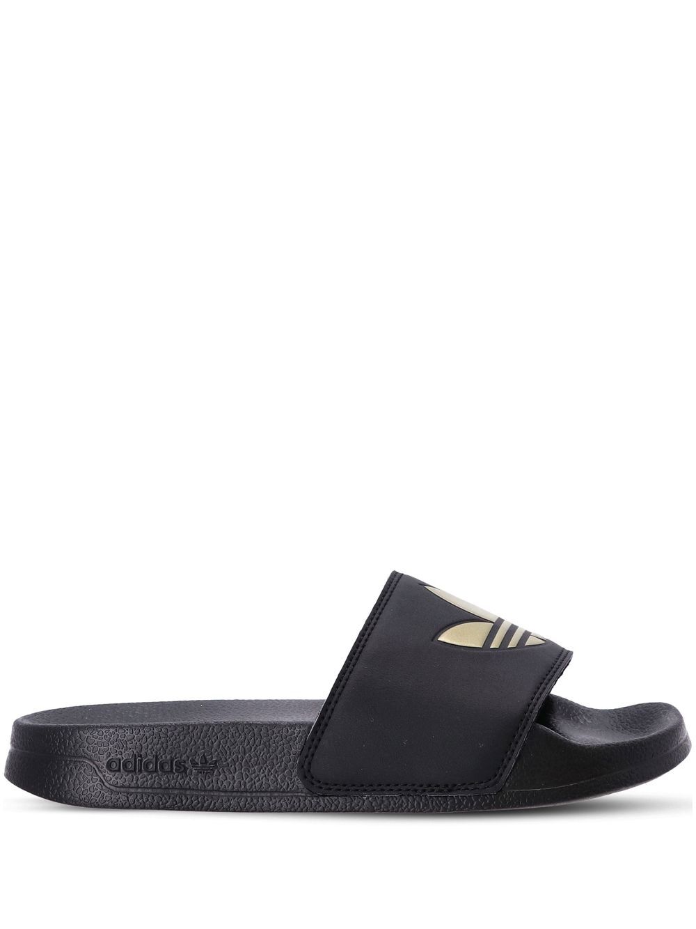 adidas Adilette Lite 三叶草logo拖鞋 - 黑色