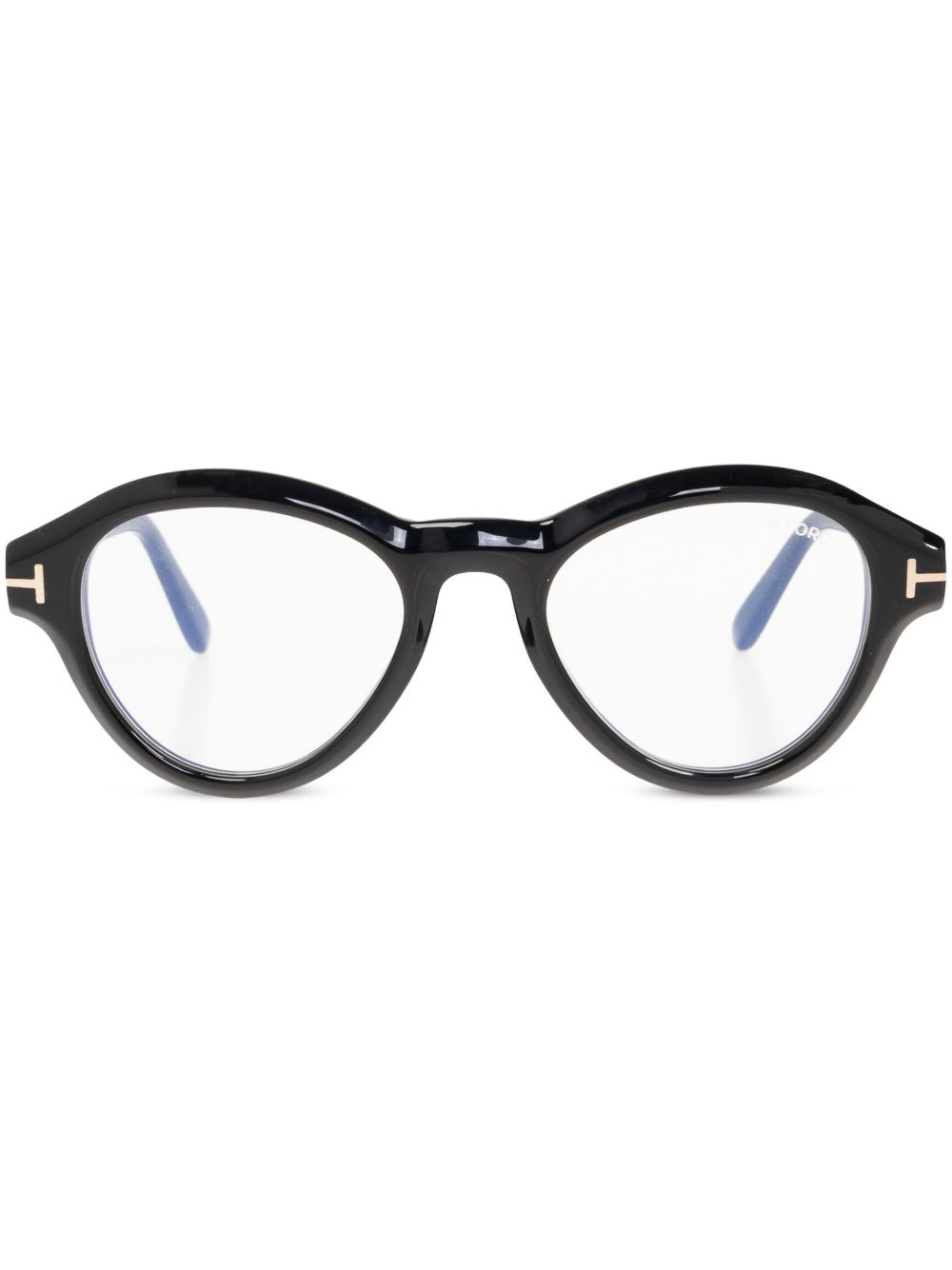 TOM FORD Eyewear 椭圆形框太阳眼镜 - 黑色