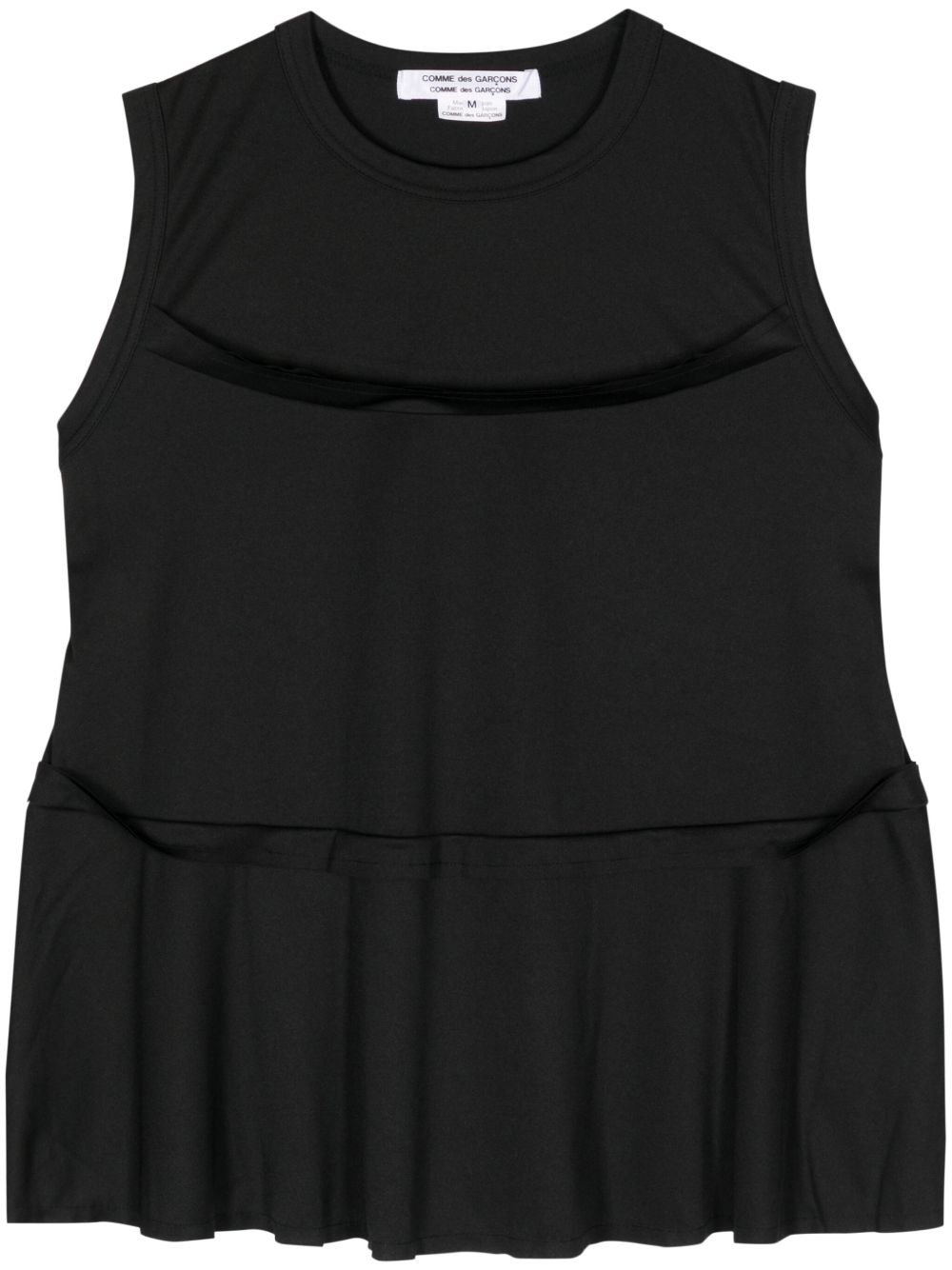 Comme Des Garçons Comme Des Garçons 分层式无袖上衣 - 黑色