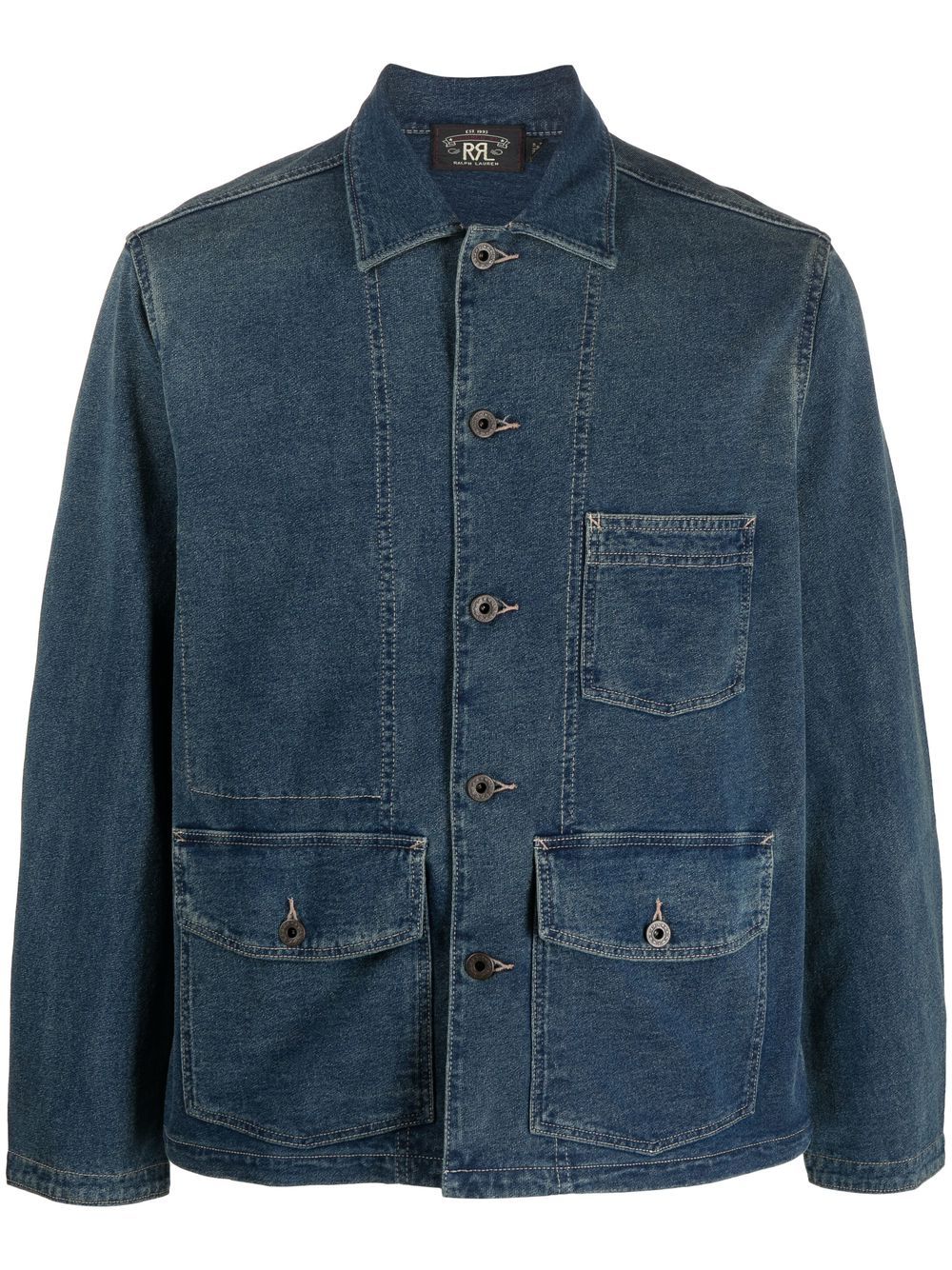 Ralph Lauren RRL 排扣牛仔衬衫 - 蓝色