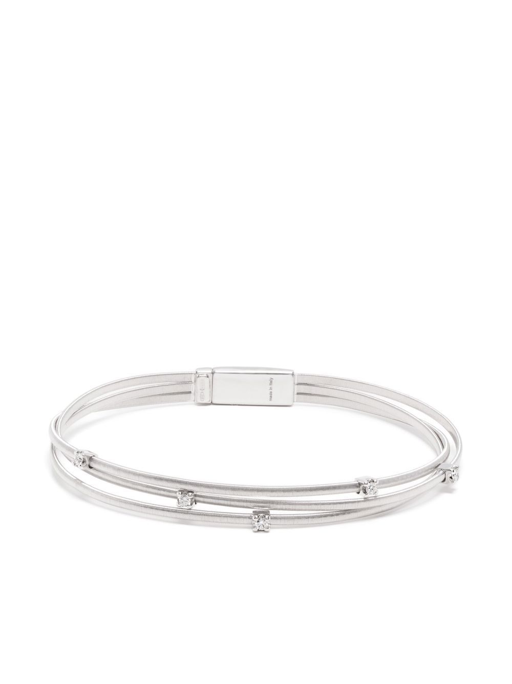 Marco Bicego 18K白金钻石手链 - 银色