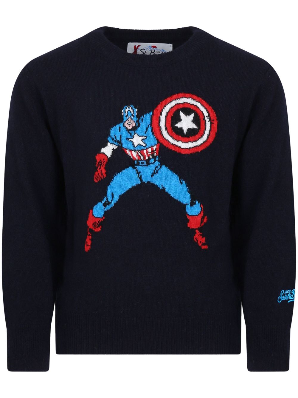 MC2 Saint Barth Kids Captain America 卫衣 - 蓝色