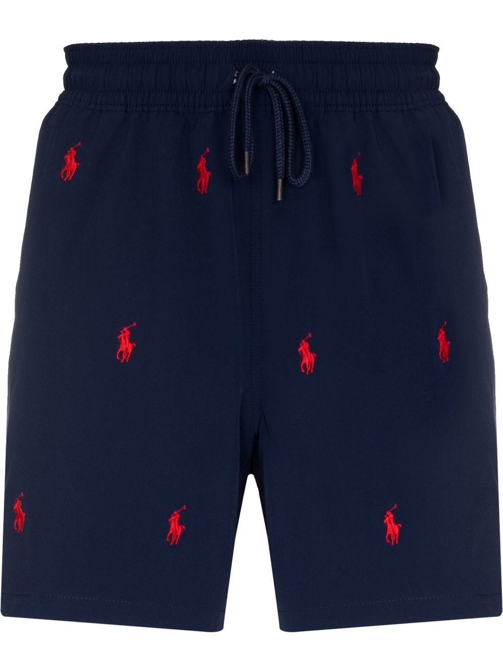 Polo Ralph Lauren logo刺绣抽绳短裤 - 蓝色