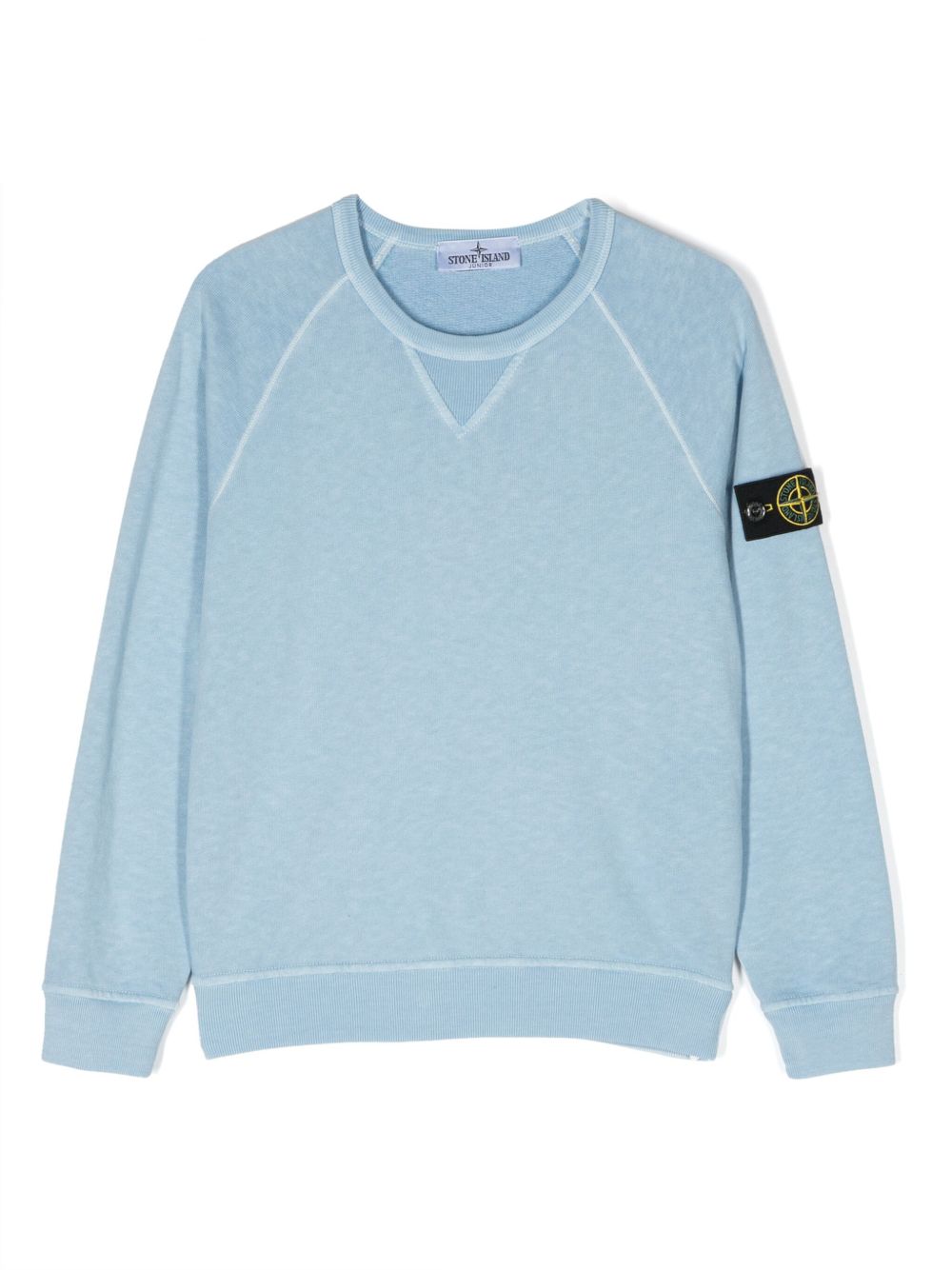 Stone Island Junior 罗盘徽章棉卫衣 - 蓝色