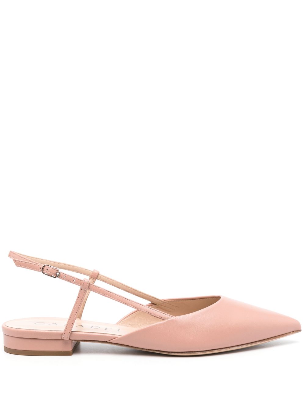 Casadei 尖頭繞踝芭蕾平底鞋 - 粉色