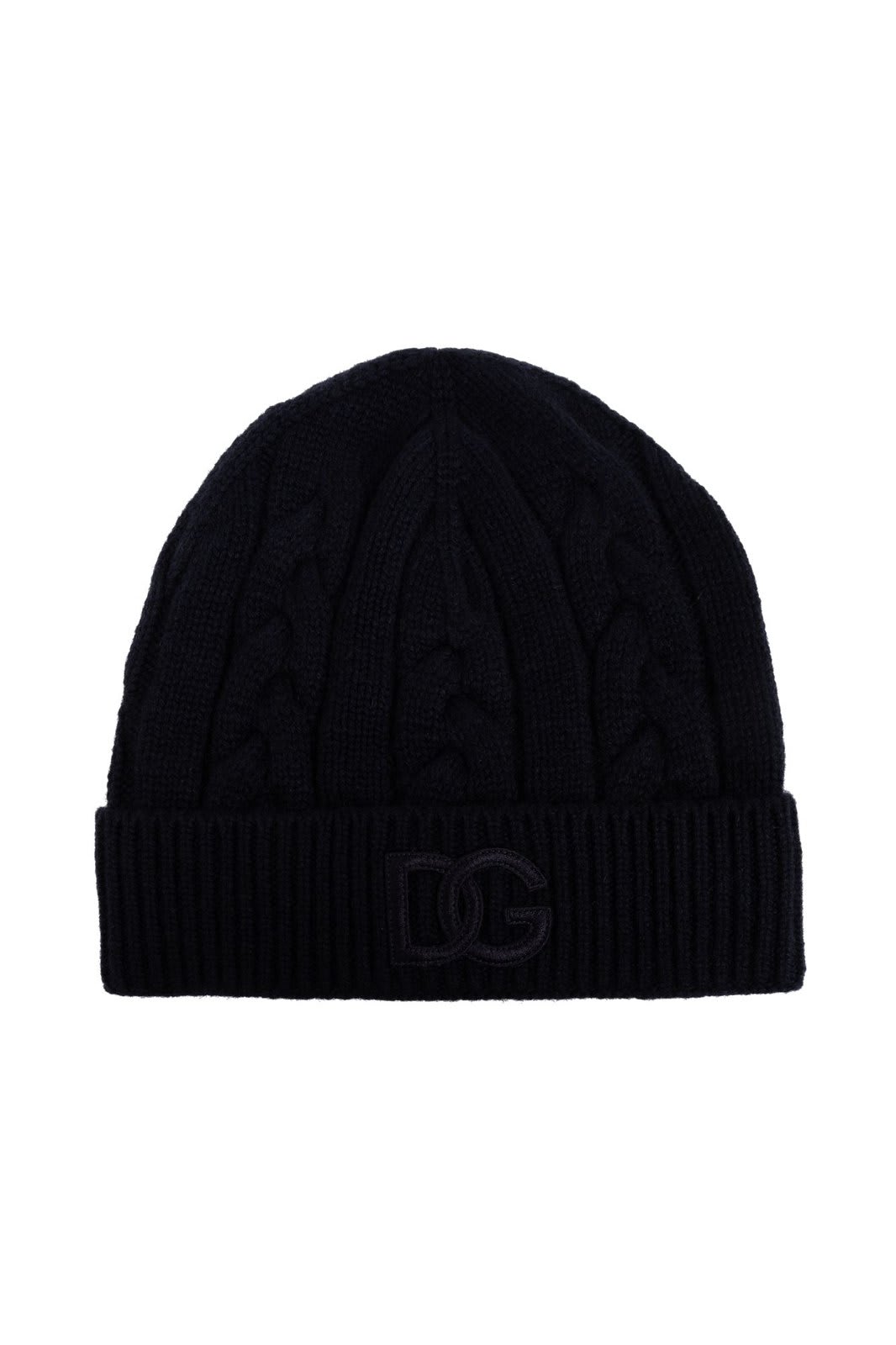 Dolce & Gabbana Logo Patch Knitted Beanie