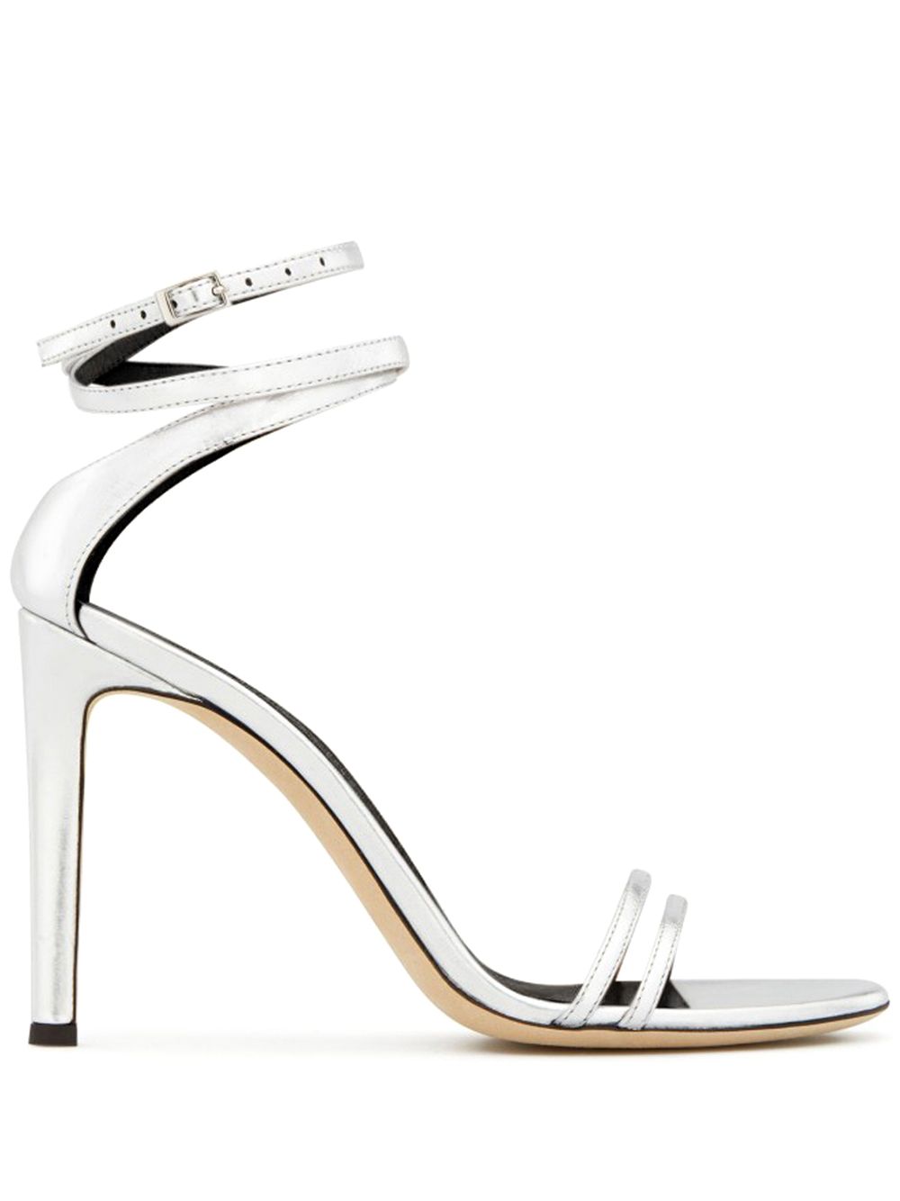 Giuseppe Zanotti Catia 皮质凉鞋 - 银色