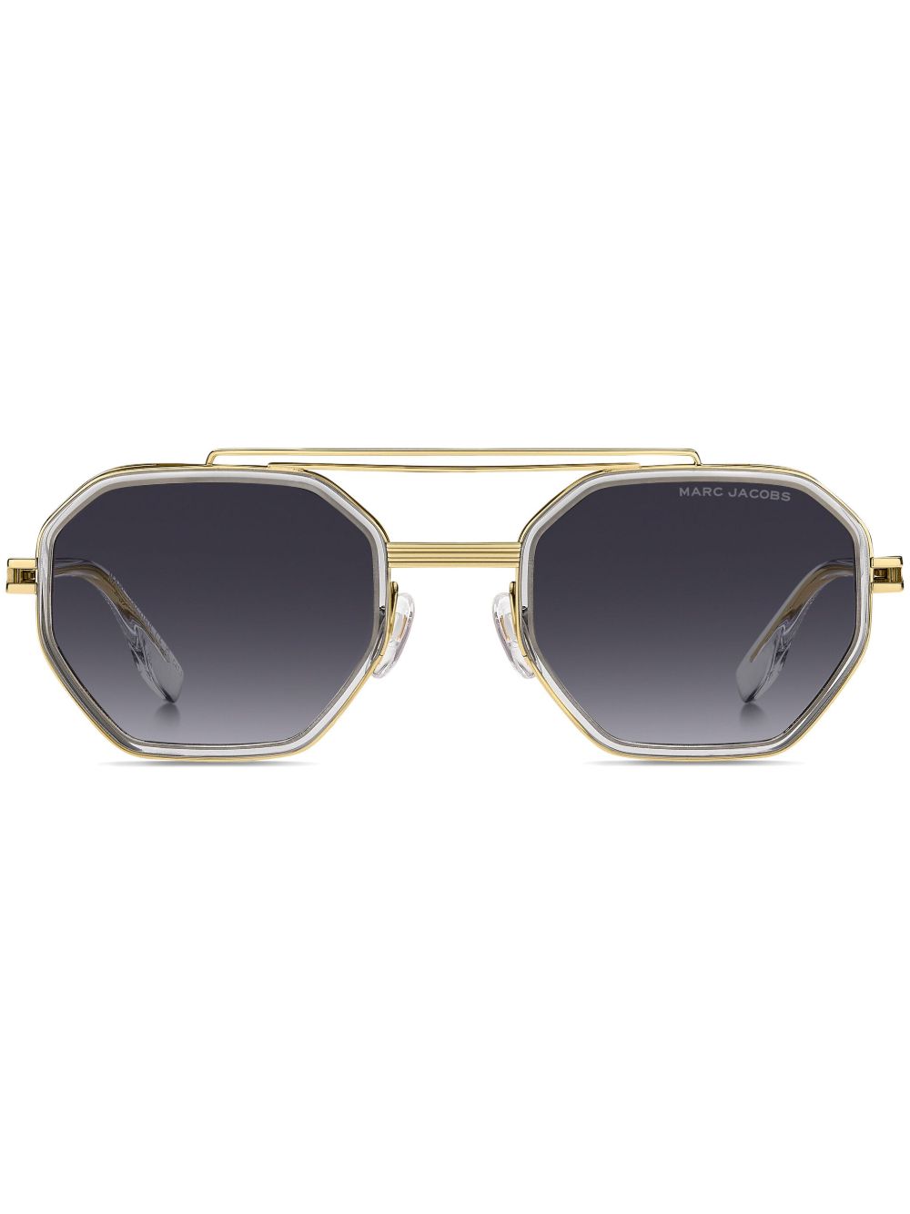 Marc Jacobs Eyewear 飞行员镜框太阳眼镜 - 金色