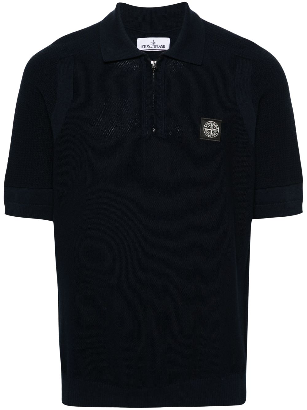 Stone Island 针织棉polo衫 - 蓝色