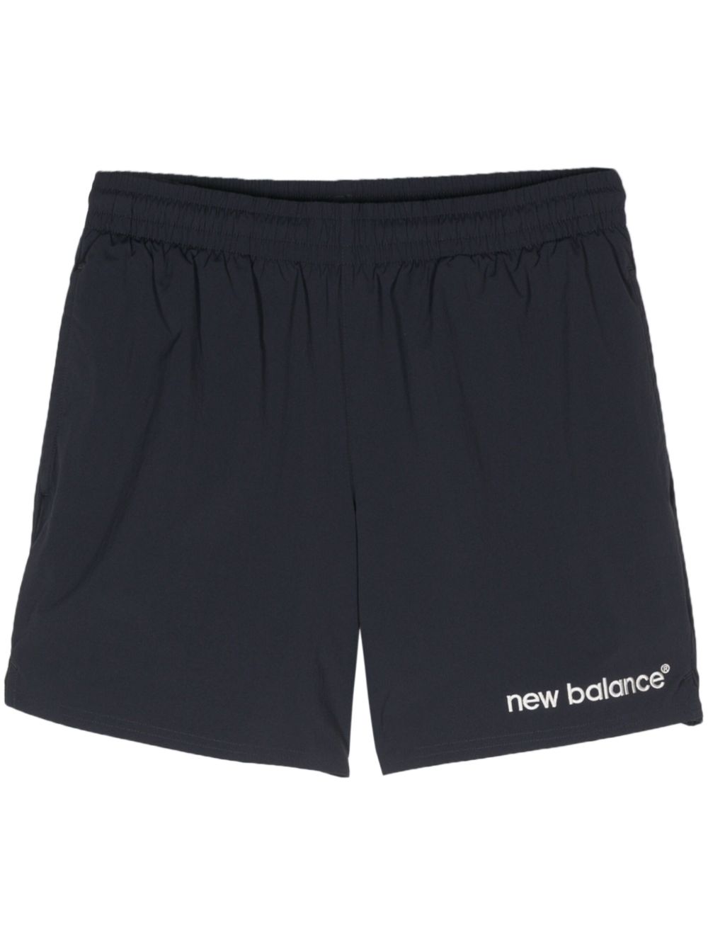 New Balance logo刺绣运动短裤 - 蓝色