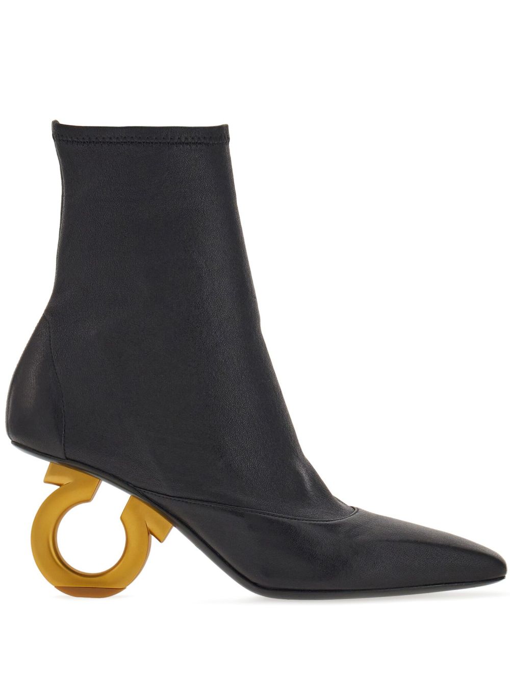 Ferragamo Elina 中跟及踝靴 - 黑色
